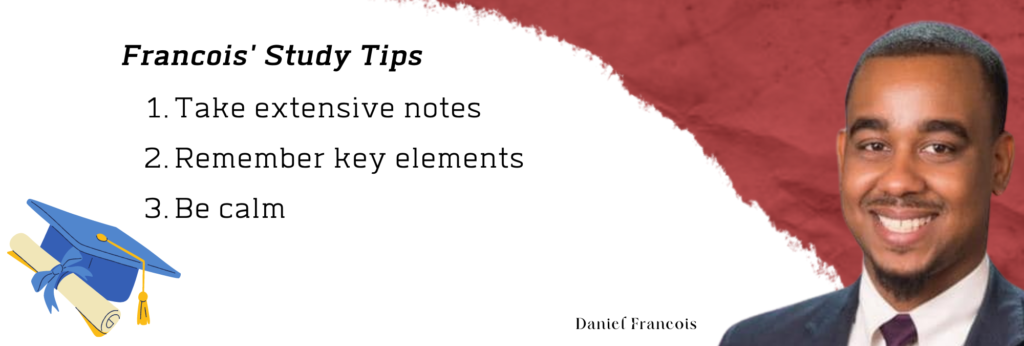 Daniel Francois Study Tips